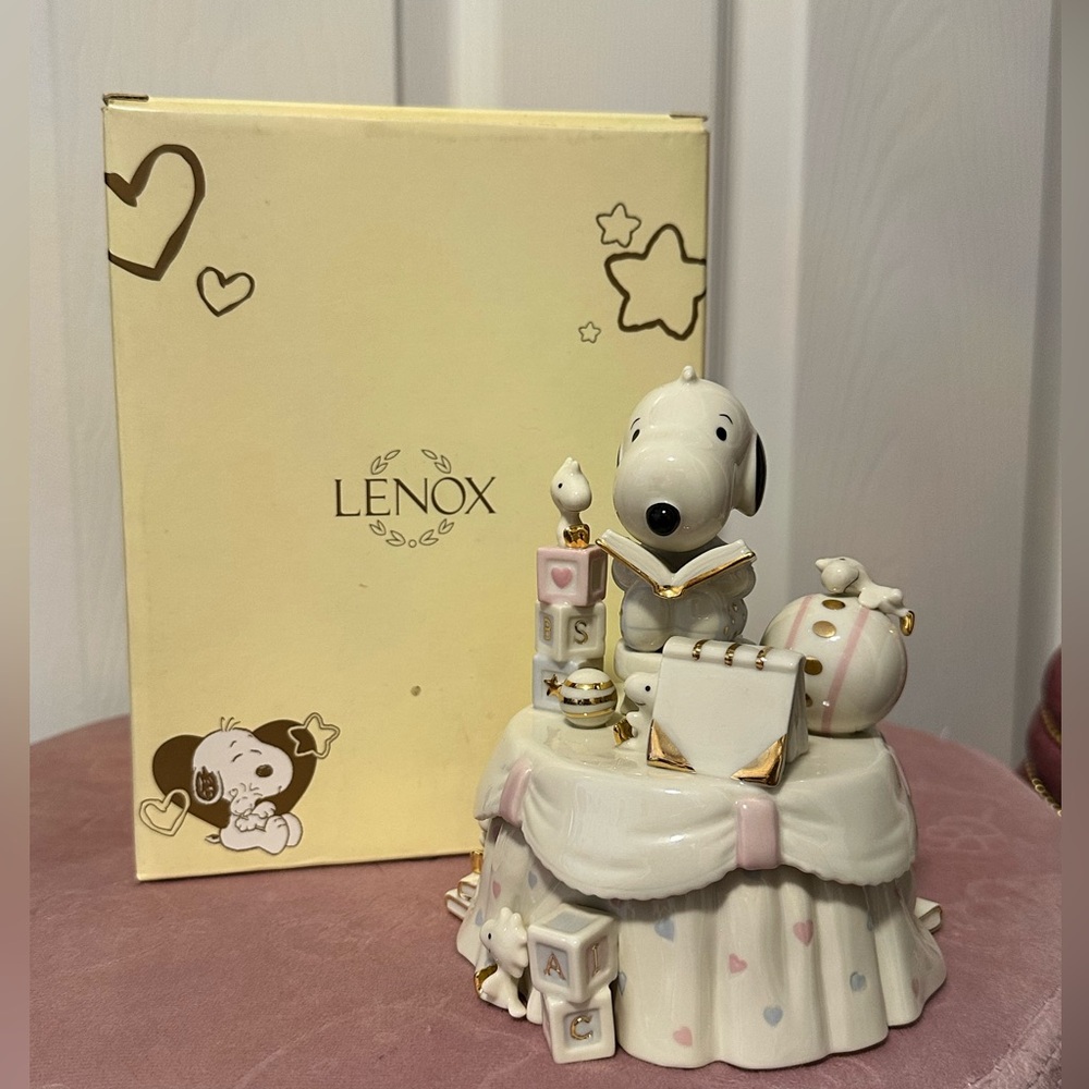 Lenox Baby Snoopy Musical Keepsake Box HTF